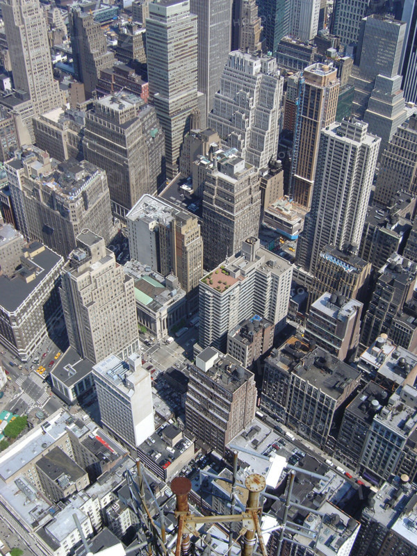 New-York (USA), Manhattan, Broadway & Avenue of the Americas, vue depuis l'Empire State Building