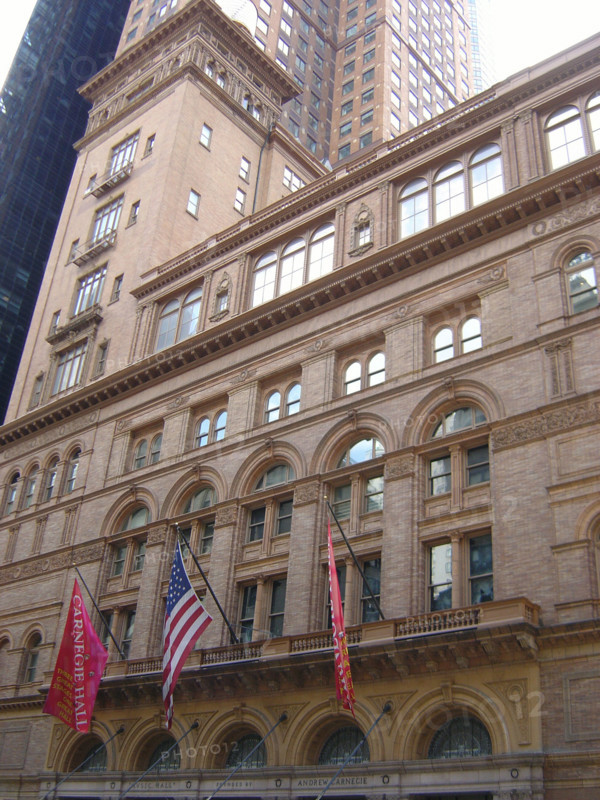 New-York (USA), Manhattan, Carnegie Hall (façade) West 57th Street