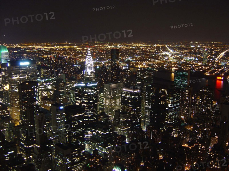 Night view from the Empire State Building in New York