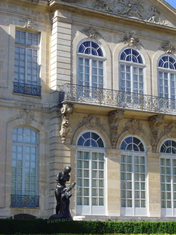 Facade facing the garden of the Rodin museum in Paris