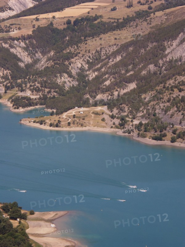 Provence302 Barrage de Serre-Ponçon, lac, Durance, vue aérienne, été, hautes Alpes