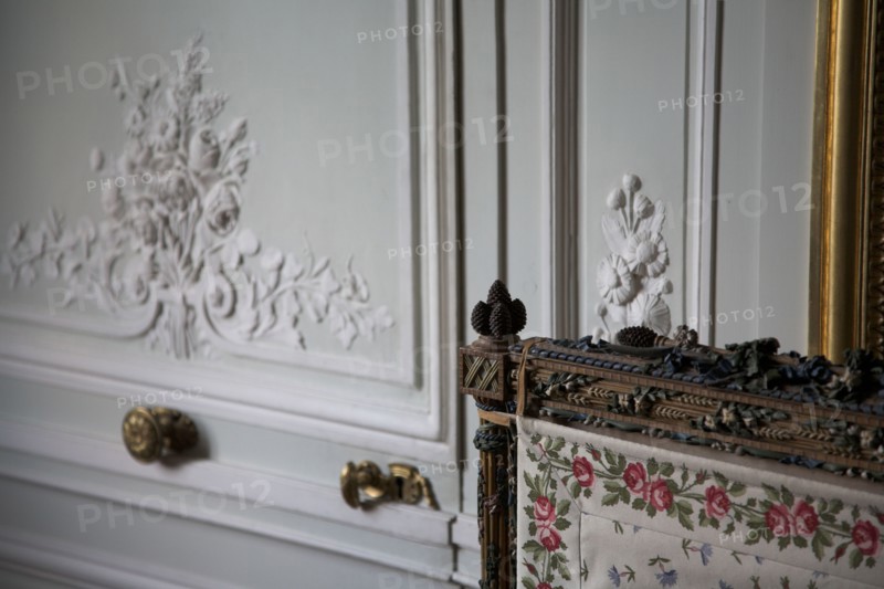 Versailles120 Château de Versailles, Petit Trianon, cabinet de toilette, porte, boiserie et pare-feu