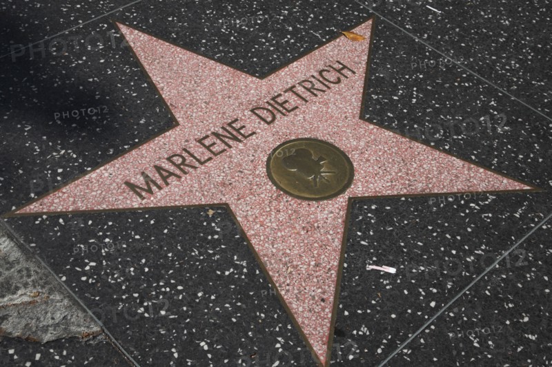 Hollywood Boulevard, Walk of Fame, stars / étoiles : Marlene Dietrich