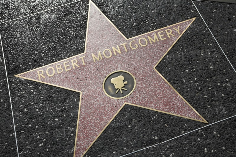 Hollywood Boulevard, Walk of Fame, stars / étoiles : Robert Montgomery