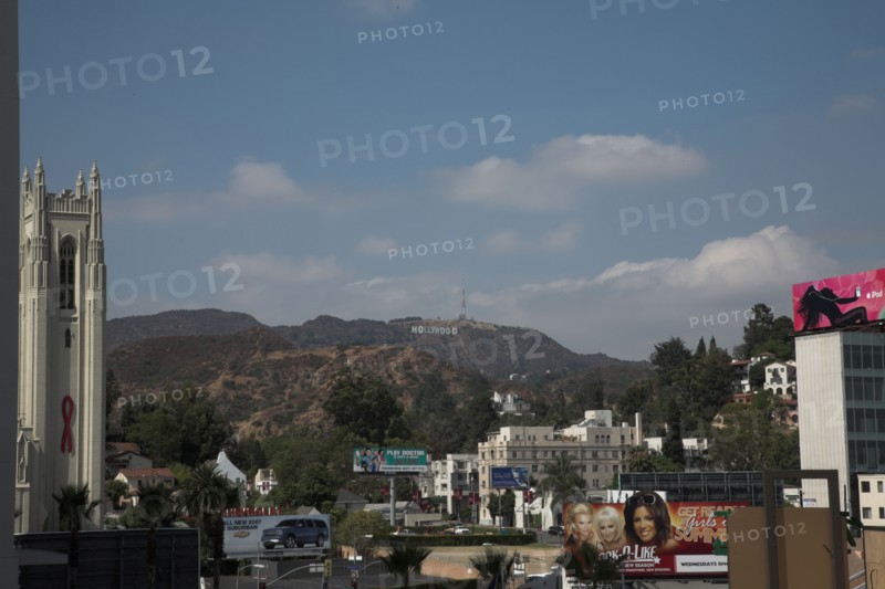 Hollywood sign, colline de Hollywood depuis Hollywood Boulevard