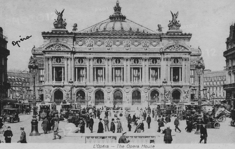 Façade de l'Opéra Garnier, vers 1900-1910
