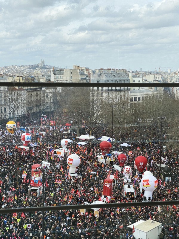 Place de la Bastille à Paris, Manifestation, 23 mars 2023