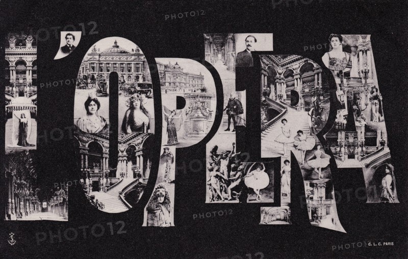 Palais Garnier carte postale ancienne de collection, vers 1910-1920