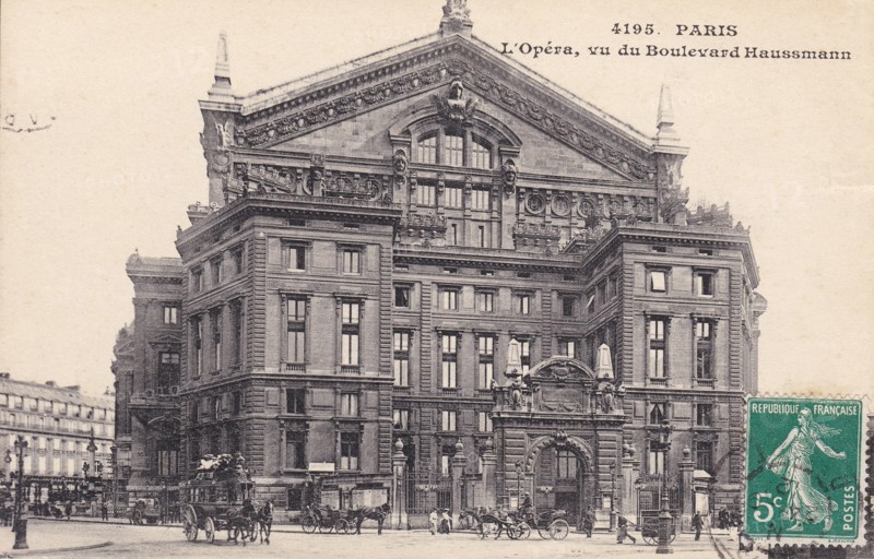 Façade arrière de l'Opéra Garnier, vers 1910