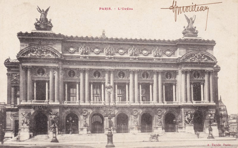 Façade de l'Opéra Garnier, vers 1900