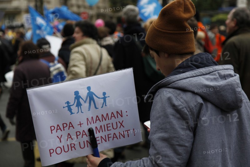 Manifestation contre le mariage pour tous