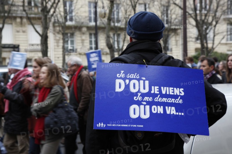 Manifestation contre le mariage pour tous