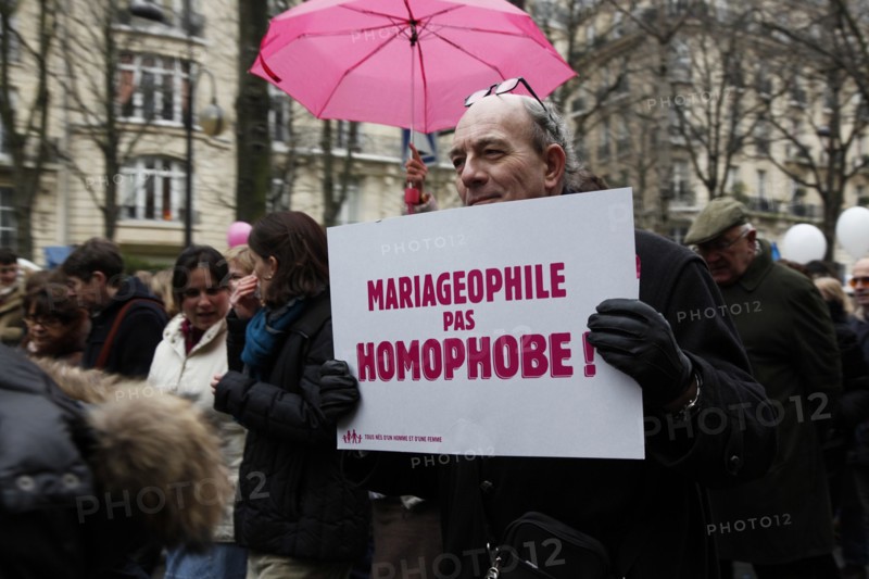 Manifestation contre le mariage pour tous