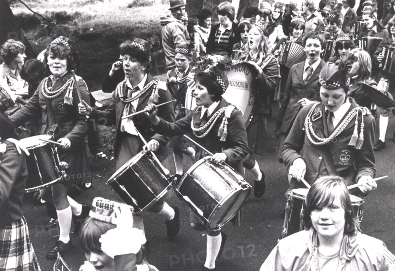 Band on the march, Belfast
