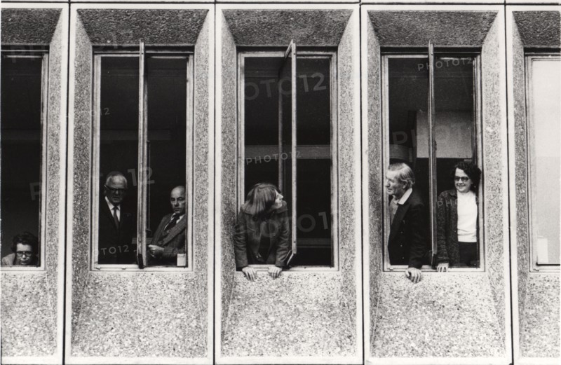 Watching from office windows, Phibsboro, Dublin