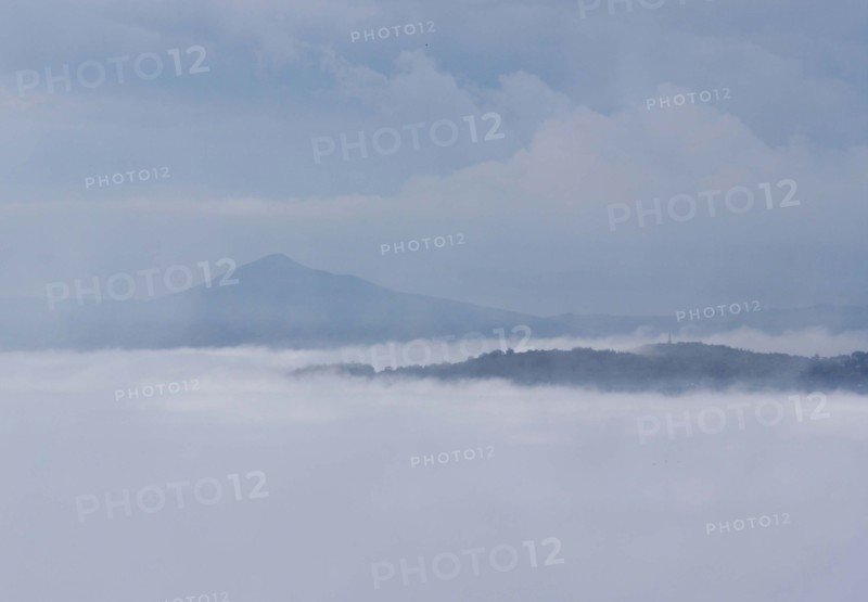 Dublin bay in mist