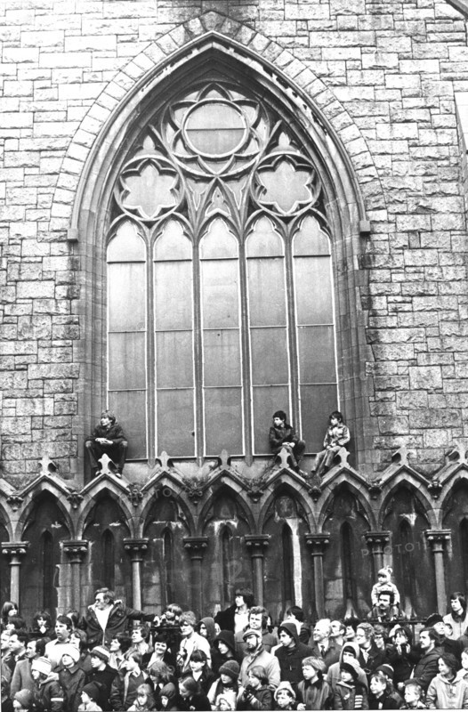 Watching parade, Dublin