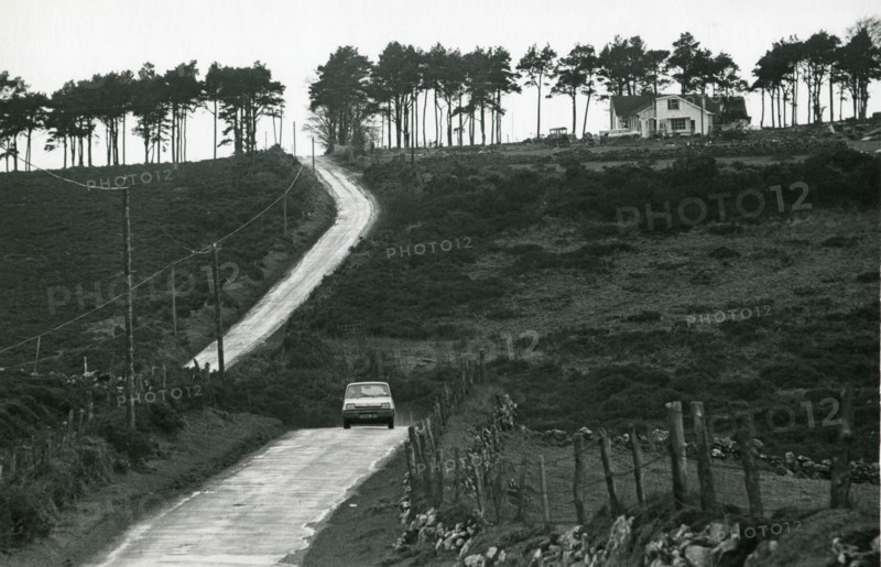 Hilly road in County Wicklow, Ireland