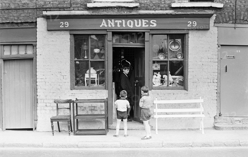 Antiques shop, New Street, Dublin, Ireland