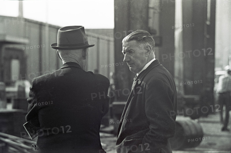 Men on the docks, Dublin, Ireland