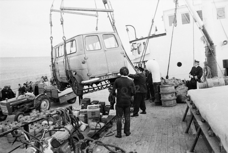 Chargement d'un ferry, Irlande