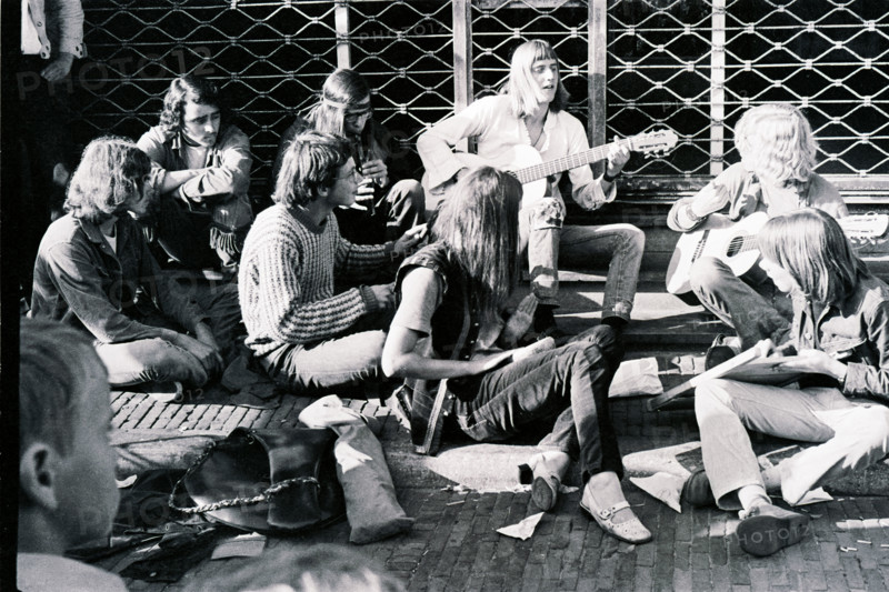 Musiciens dans les rues d'Amsterdam