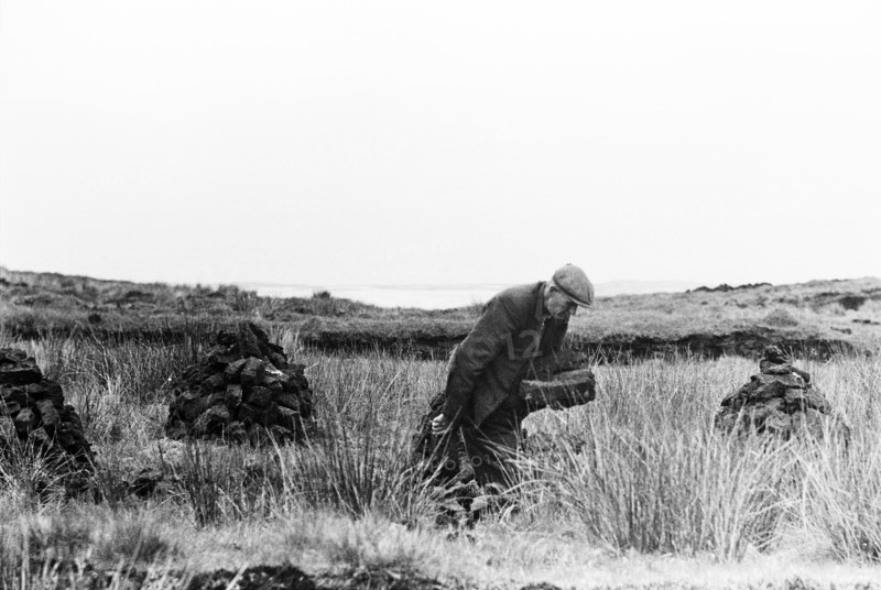 Stacking turf, County Sligo