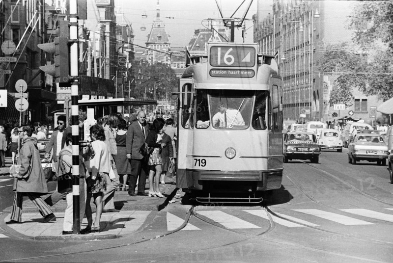 Tram on the streets of Amsterdam