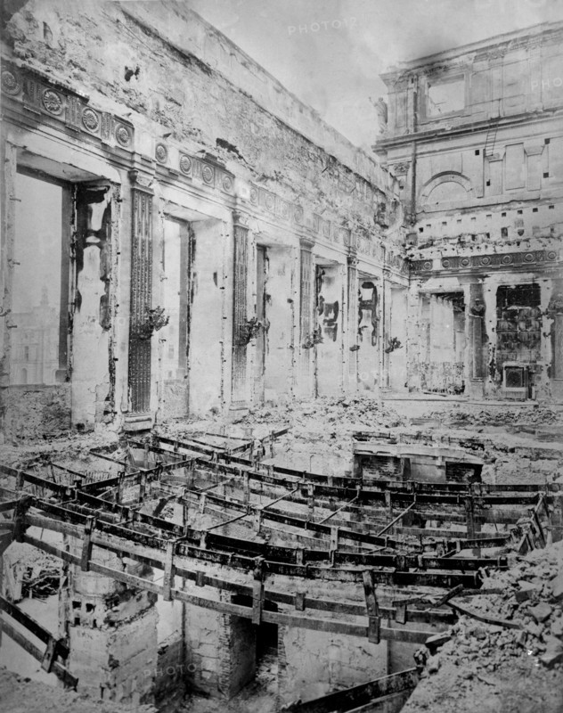The Paris Commune: the Château des Tuileries, salle des Maréchaux