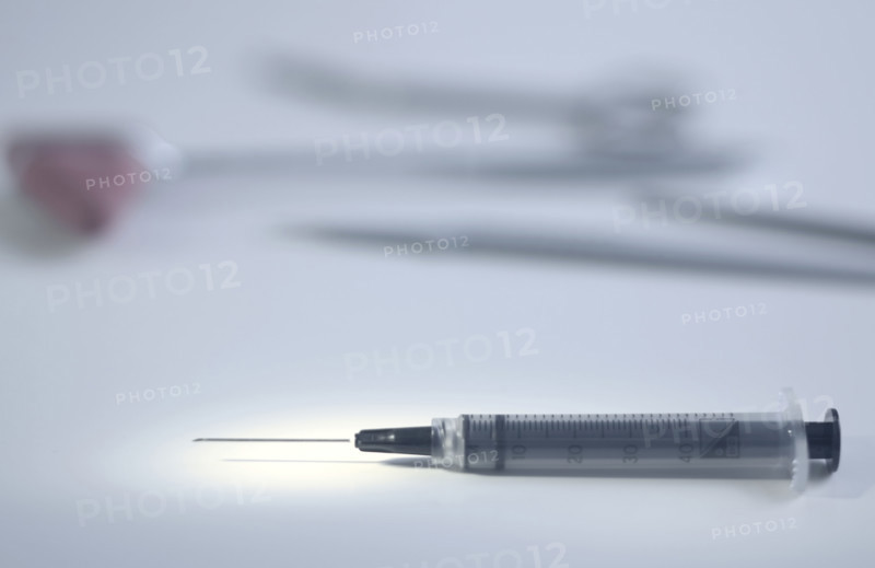 Hypodermic needle and other medical instruments.
