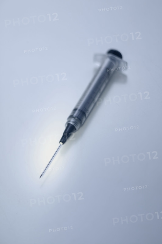 Closeup of a hypodermic needle.