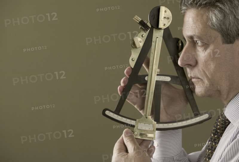 Man with octant.