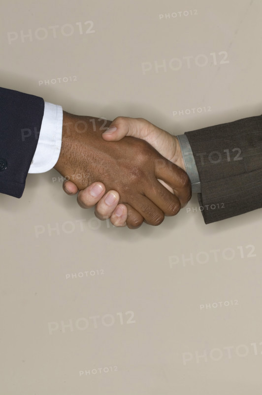 Men shaking hands.