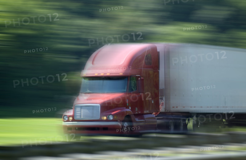 Semi truck on highway.