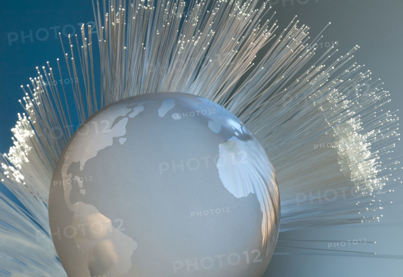 Fiber optics with globe.
