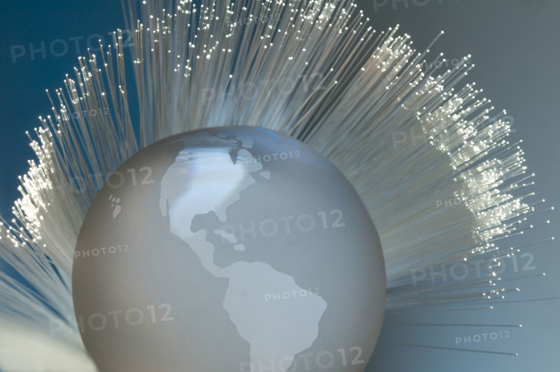 Fiber optics with globe.