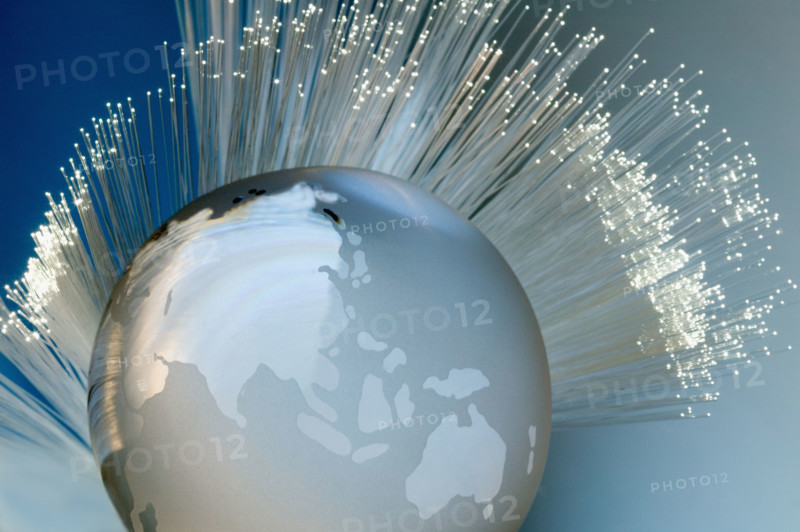 Fiber optics with globe.