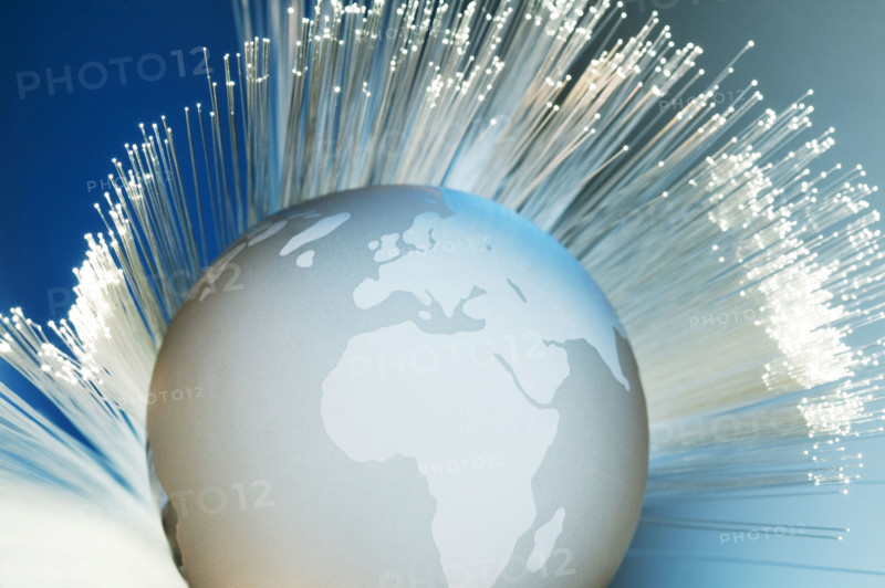 Fiber optics with globe.