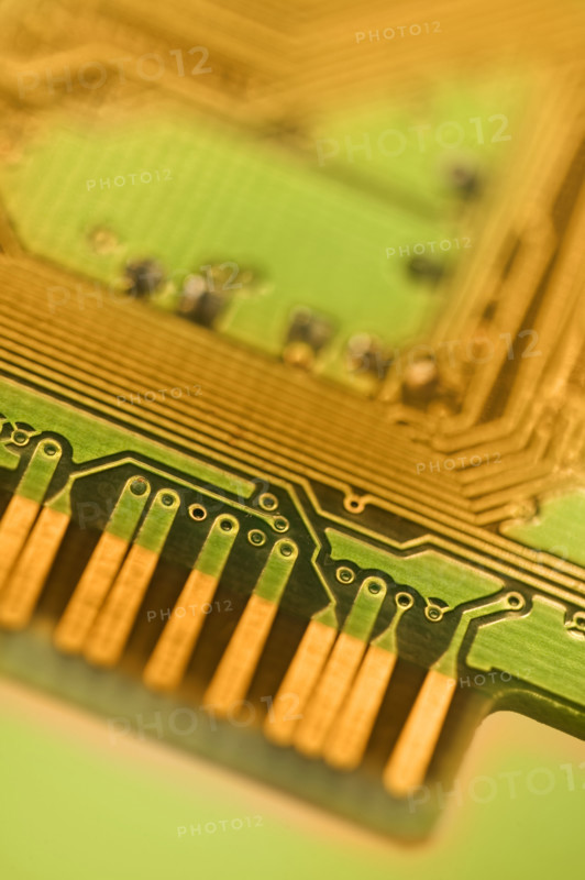 Closeup of a circuit board.