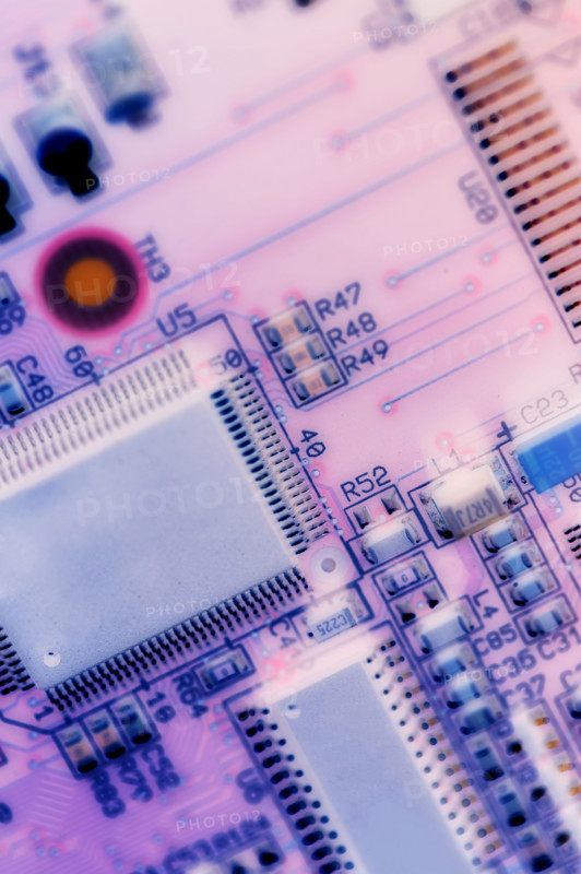Closeup of a circuit board.