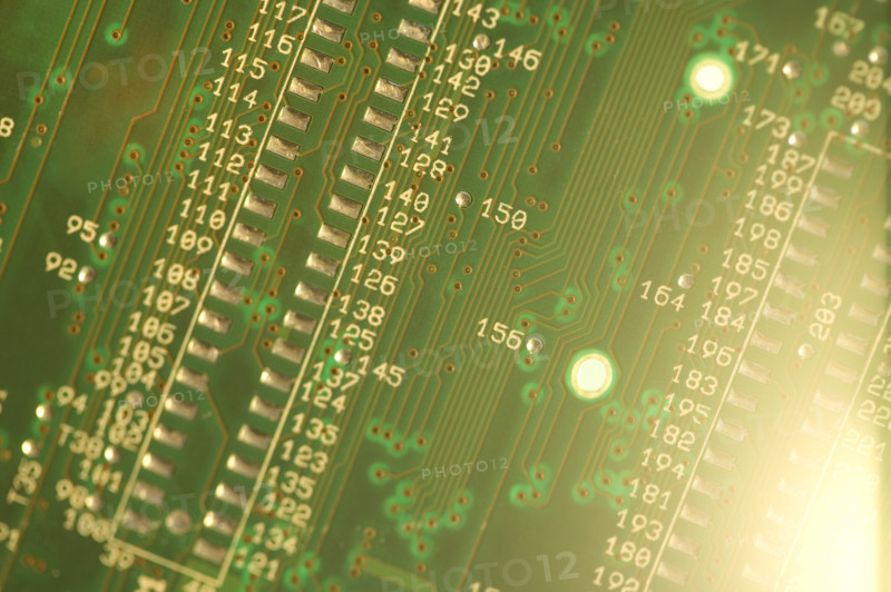 Closeup of a circuit board.