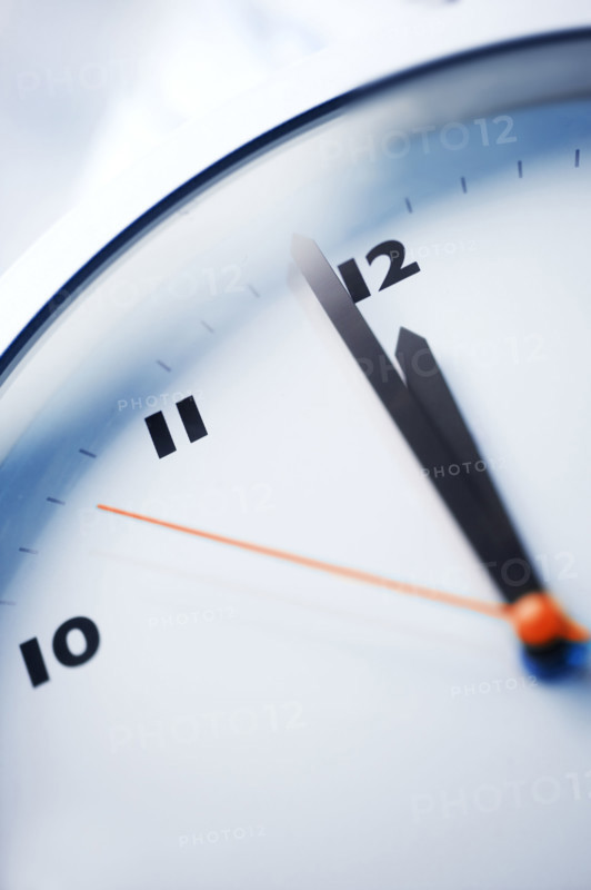 Clock face closeup.