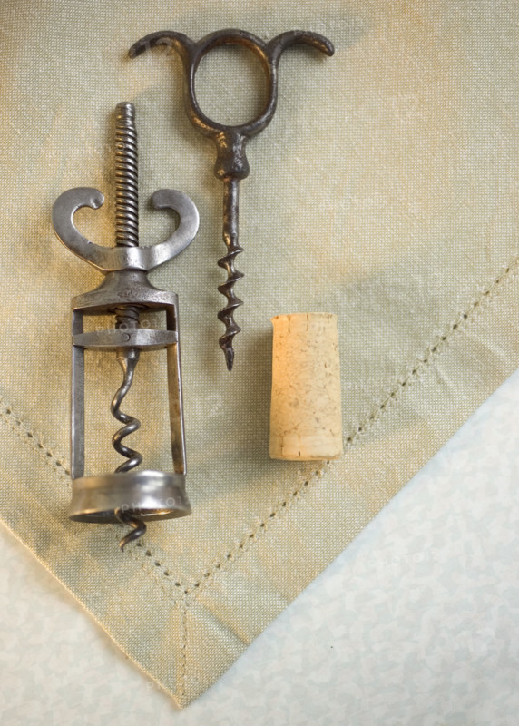 Still life of corkscrews.