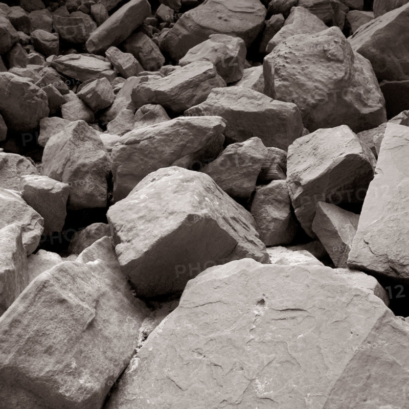 Boulders and rocks.
