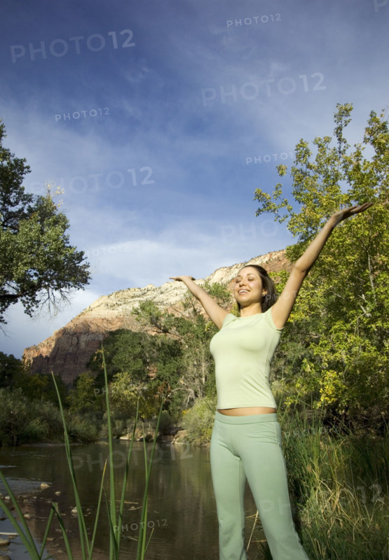 Woman enjoying the great outdoors.