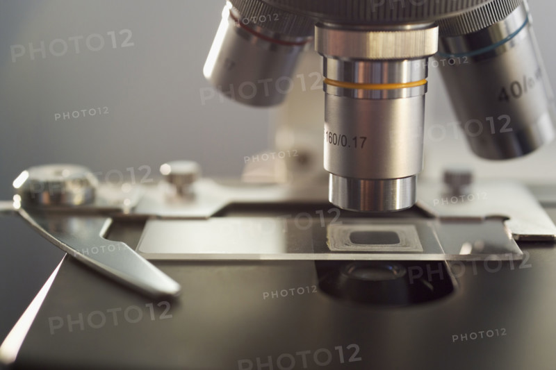 Still life of a microscope.