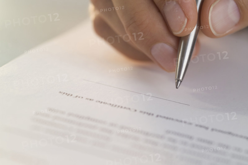Person reading the fine print.