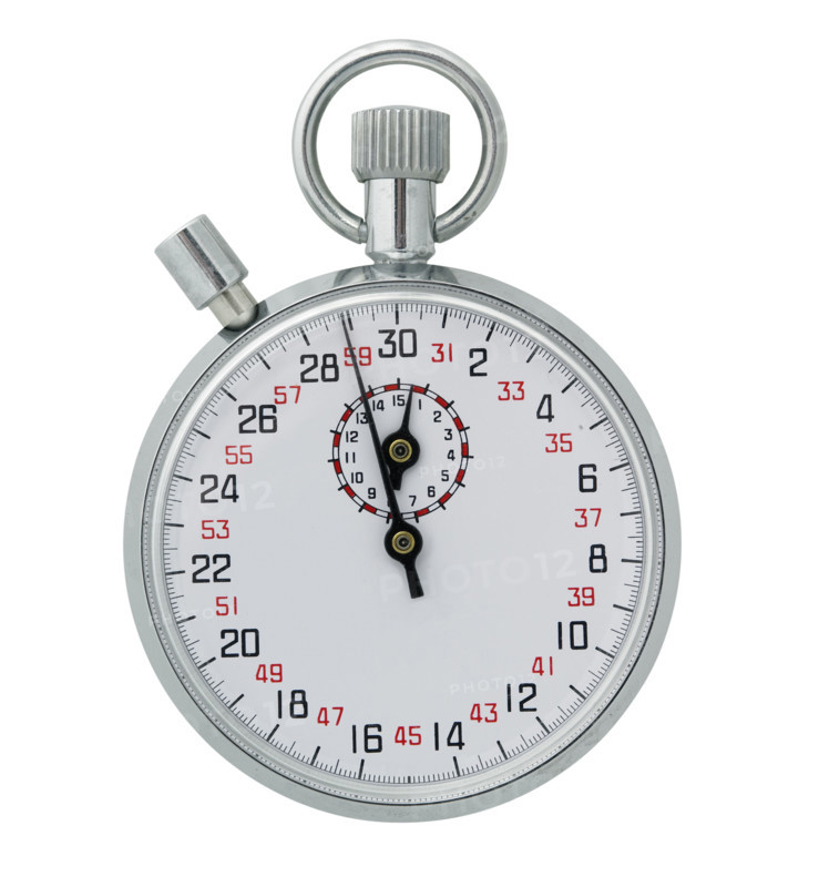 Closeup of a stopwatch.