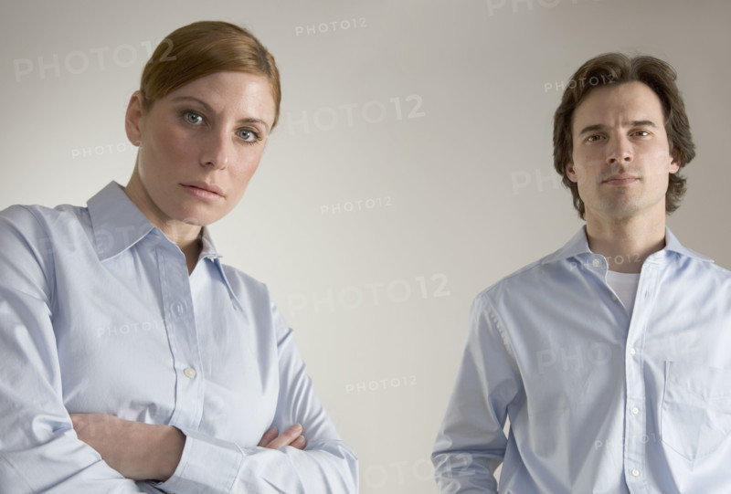 Serious business couple.