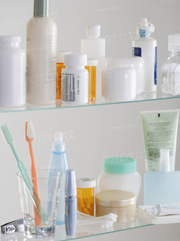 Still life of medicine cabinet.